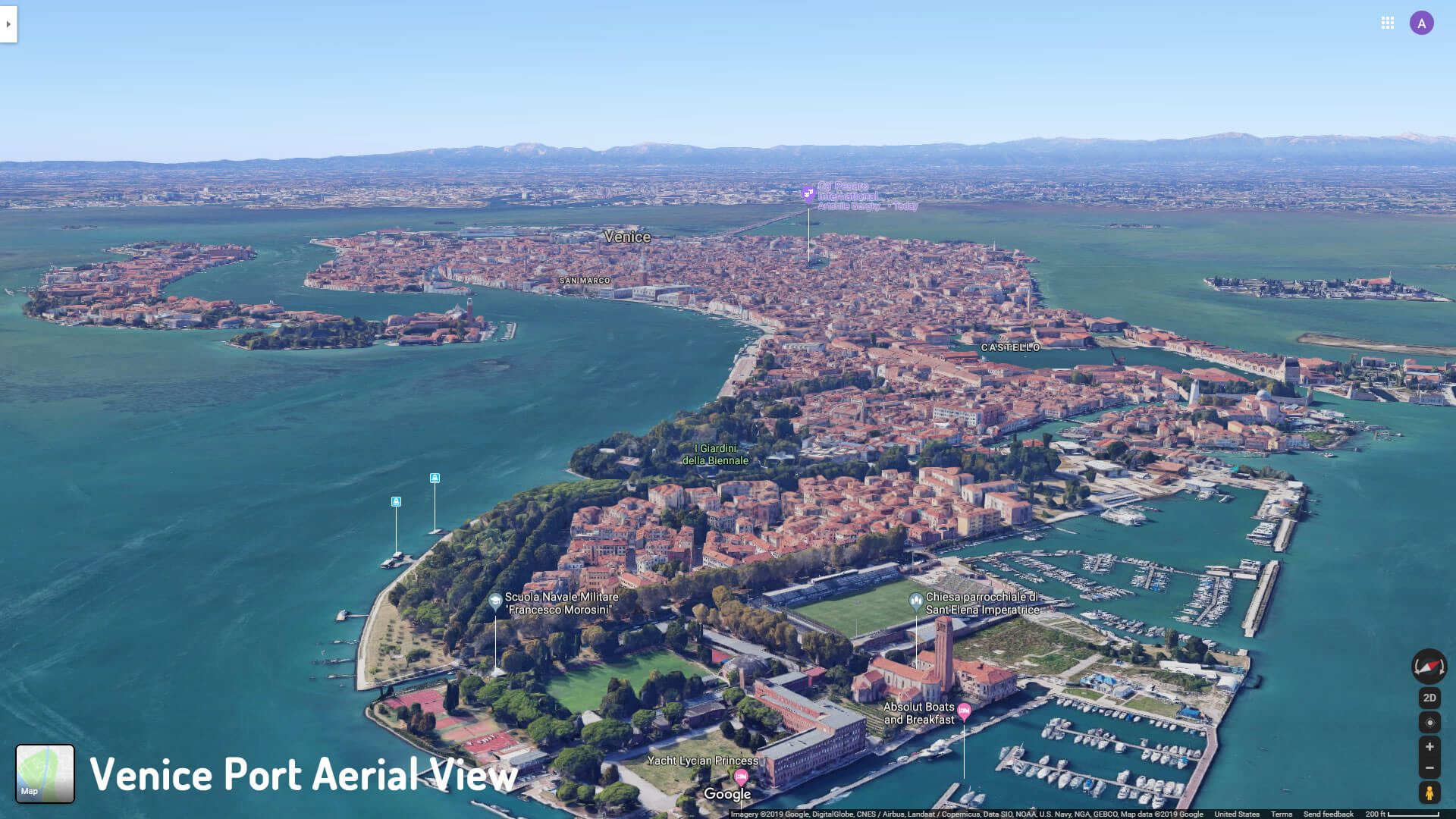 Venedig Port Luftbild